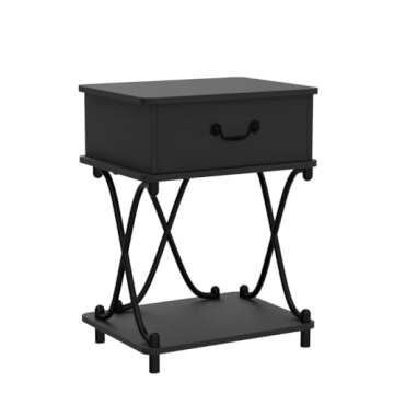 VECELO Stylish Nightstands Set of 2 with Drawer for Home