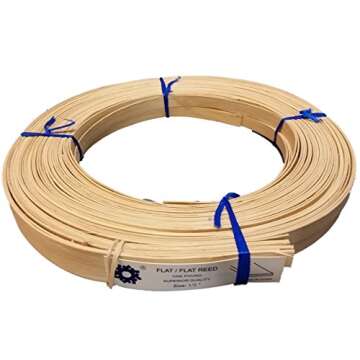 Flat Reed for Basket & Seat Weaving - Natural or Smoked