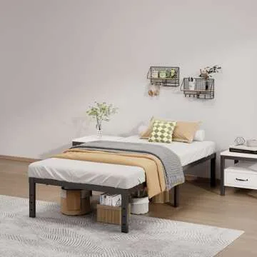 LUMUNANCE Twin Metal Bed Frame - Stylish, Noise-Free & Sturdy