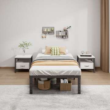 LUMUNANCE Twin Metal Bed Frame - Stylish, Noise-Free & Sturdy