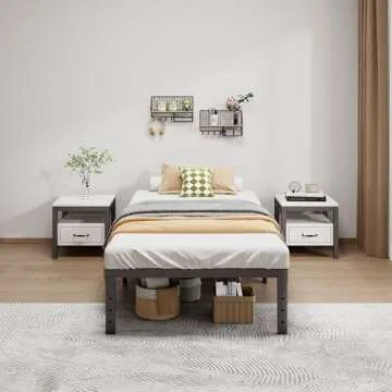 LUMUNANCE Twin Metal Bed Frame - Stylish, Noise-Free & Sturdy