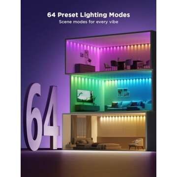 Govee RGBIC String Downlights, Smart LED String Lights Works with Alexa, Color Changing Indoor Wall Light Fixture for Party, Music Sync, 9.8ft with 15 LEDs, White