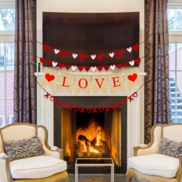 Valentine's Day Decoration Set Love Heart XO Garlands Banner