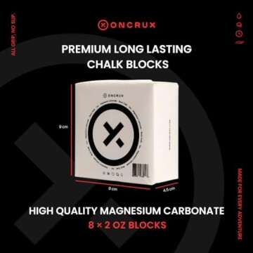 ONCRUX Gym Chalk Blocks for Weightlifting & Fitness Performance