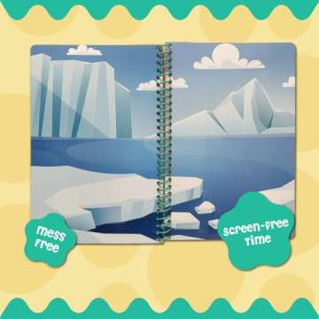 Stick4Ever Jelly Sticker Book - Waterproof, Easy to Clean Jelly Stickers - Reusable Sticker Book for Toddlers with 50 Pcs - Stocking Stuffers for Kids (Animals)