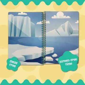 Stick4Ever Jelly Sticker Book - Waterproof, Easy to Clean Jelly Stickers - Reusable Sticker Book for Toddlers with 50 Pcs - Stocking Stuffers for Kids (Animals)