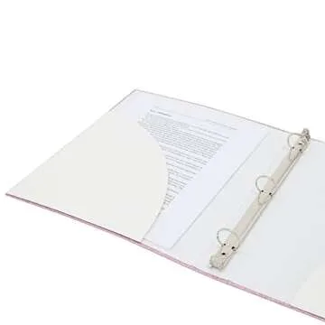 Sparkly Pink 3 Ring Binder Set for Stylish Organization