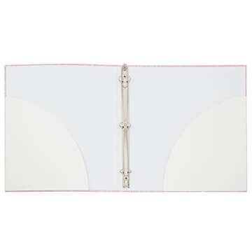 Sparkly Pink 3 Ring Binder Set for Stylish Organization