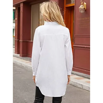Stylish Auxo Long Sleeve Button Down Shirt Dress for Women