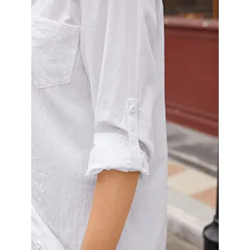 Stylish Auxo Long Sleeve Button Down Shirt Dress for Women