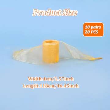 Ribbon Shoe Laces Women, 10 Pairs Silk Shoe Laces for Sneakers Flat Snow Yarn Shoelaces Rope Bling Shoe Strings Replacement Multicolor Transparent Ribbon Laces for Women Girls Sneakers Shoes, 47 In