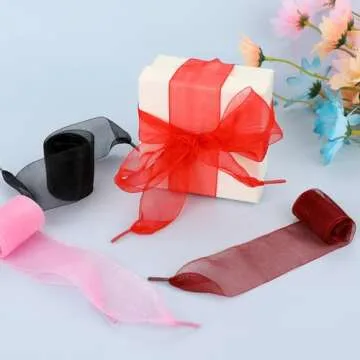 Ribbon Shoe Laces Women, 10 Pairs Silk Shoe Laces for Sneakers Flat Snow Yarn Shoelaces Rope Bling Shoe Strings Replacement Multicolor Transparent Ribbon Laces for Women Girls Sneakers Shoes, 47 In