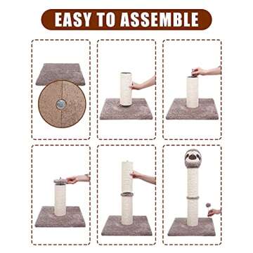 Poils bebe Cat Scratching Post: 30.3” Tall & Easy to Assemble
