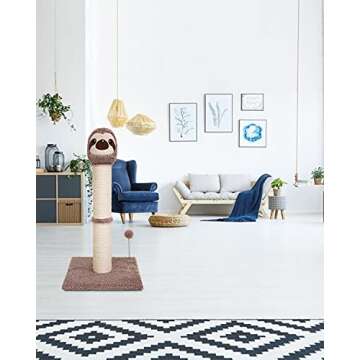 Poils bebe Cat Scratching Post: 30.3” Tall & Easy to Assemble