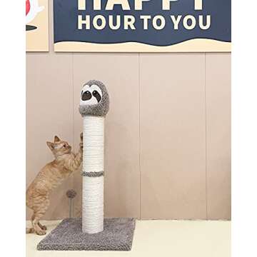 Poils bebe Cat Scratching Post: 30.3” Tall & Easy to Assemble