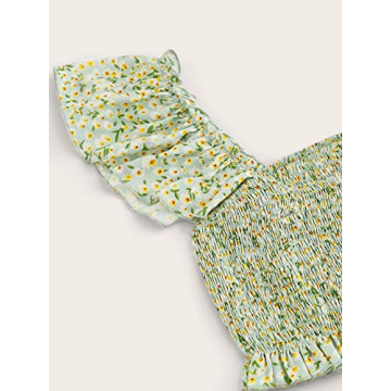 MakeMeChic Women's Floral Two Piece Cami and Skirt Set