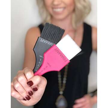 Framar Power Painter Hair Dye Brush - Hair Coloring Brush, Hair Dying Brush to Apply Hair Color, Blending Hair Color Brush Set, Balayage Tools, Dye Application Brush to Paint Hair, Tint Brush - 2 Pk