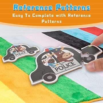 FLYINGSEEDS 6 Packs Vehicles Shaped Wooden Jigsaw Puzzles for Toddlers 1-3, Easy Puzzles with Patter...