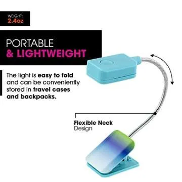 WITHit Clip On Book Light – Portable LED Light for Reading
