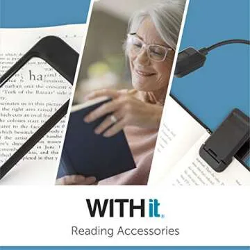 WITHit Clip On Book Light – Portable LED Light for Reading