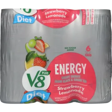 V8 +Energy Diet Strawberry Lemonade Juice - 6 Pack