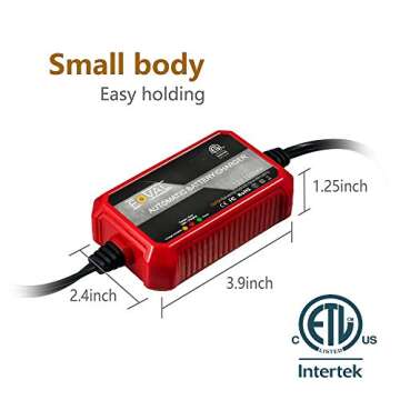 Foval 12V Smart Battery Charger 1000mA Trickle Charger