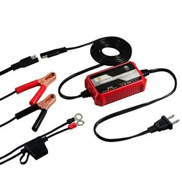 Foval 12V Smart Battery Charger 1000mA Trickle Charger