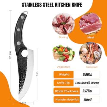 ZENG Professional Butcher Knife with Sheath for Cooking