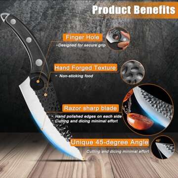 ZENG Professional Butcher Knife with Sheath for Cooking