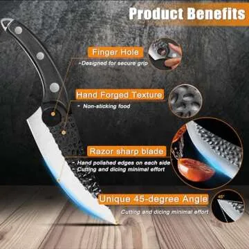 ZENG Professional Butcher Knife with Sheath for Cooking