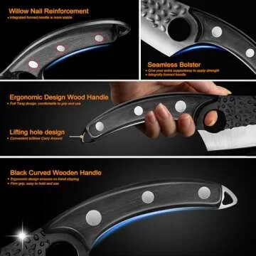ZENG Professional Butcher Knife with Sheath for Cooking