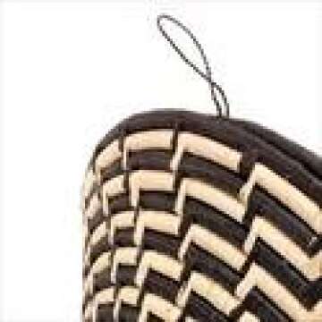 Fair Trade Uganda African Bukedo & Raffia Bowl #UR1012, 11.5-12.5" Across