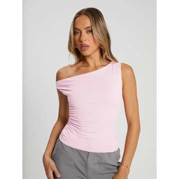 Trendy Queen Womens Off The Shoulder Tops Summer Shirts Going Out Crop Tank Top Y2K T Corset Tube Cu...