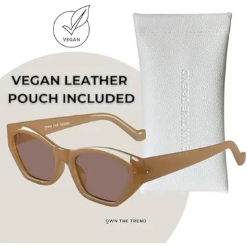 LUNA Beige Trendy Sunglasses Women UV Protection Y2K
