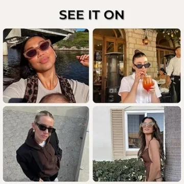 LUNA Beige Trendy Sunglasses Women UV Protection Y2K