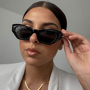 LUNA Beige Trendy Sunglasses Women UV Protection Y2K