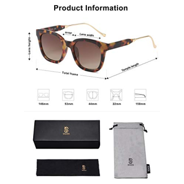 SOJOS Classic Square Polarized Sunglasses for Everyone