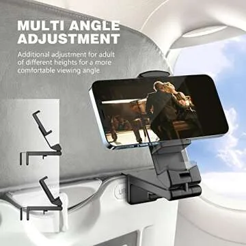 Perilogics Universal Airplane Phone Holder - Hands Free Viewing