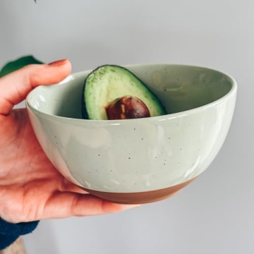 Mora Ceramic Small Dessert Bowls - 16oz, Set of 6 - Microwave, Oven and Dishwasher Safe, For Rice, Ice Cream, Soup, Snack, Cereal, Chili, Side Dishes etc - Microwavable Kitchen Bowl, Assorted Neutrals