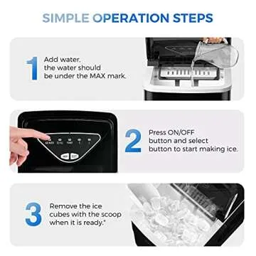 Self Cleaning Ice Maker, Portable Countertop Ice Machine