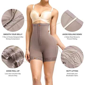 Lover-Beauty Faja Shorts Butt Lifting Shapewear Tummy Control Strapless Girdles for Women Butt Lifter High Waisted Body Shaper