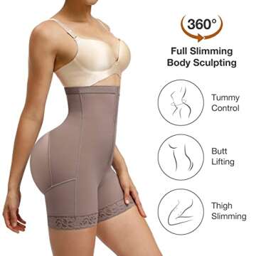 Lover-Beauty Faja Shorts Butt Lifting Shapewear Tummy Control Strapless Girdles for Women Butt Lifter High Waisted Body Shaper
