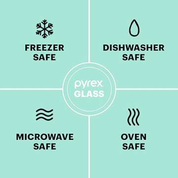 Pyrex Basics 2-Qt Glass Baking Dish with Lid, Tempered Glass Baking Dish with Large Handles, Non-Toxic, BPA-Free Lid, Dishwashwer, Microwave, Freezer and Pre-Heated Oven Safe