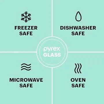 Pyrex Basics 2-Qt Glass Baking Dish with Lid, Tempered Glass Baking Dish with Large Handles, Non-Toxic, BPA-Free Lid, Dishwashwer, Microwave, Freezer and Pre-Heated Oven Safe