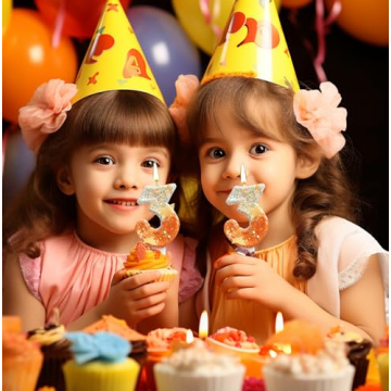 Vibrant Orange Butterfly Number 4 Birthday Candle