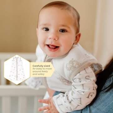 Burt's Bees Baby Beekeeper Wearable Blanket, Organic Cotton Swaddle 0.5 or 1.5 TOG, Newborn Essentials Shower Gift