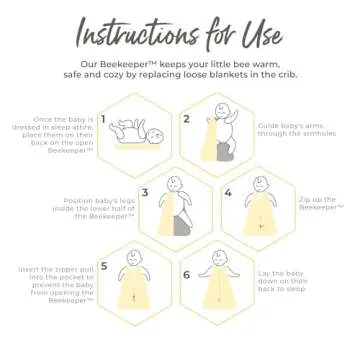 Burt's Bees Baby Beekeeper Wearable Blanket, Organic Cotton Swaddle 0.5 or 1.5 TOG, Newborn Essentials Shower Gift