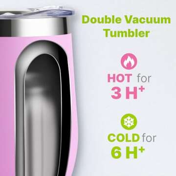 Mollcity Kids Tumbler with Handle 12 oz Stainless Steel Double Wall Vacuum Insulated Cup with Lids a...