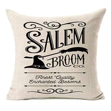 PSDWETS Halloween Decor Pillow Covers 18x18 Set of 4 Halloween Decorations Hocus Pocus Farmhouse Saying Fall Pillow Covers Decorative Cushion Cases for Couch Sofa