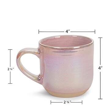 Elanze Designs Glossy Reactive Glaze Large 17 Fluid Ounce Everyday Kitchen Food Grade Ceramic Stonew...